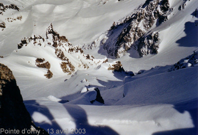 Pointe d'Orny, vue sur le couloir