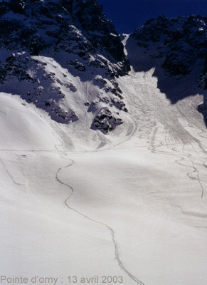 Pointe d'orny, bas du couloir