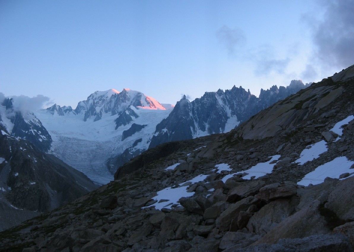Coucher de soleil sur le Mont Blanc