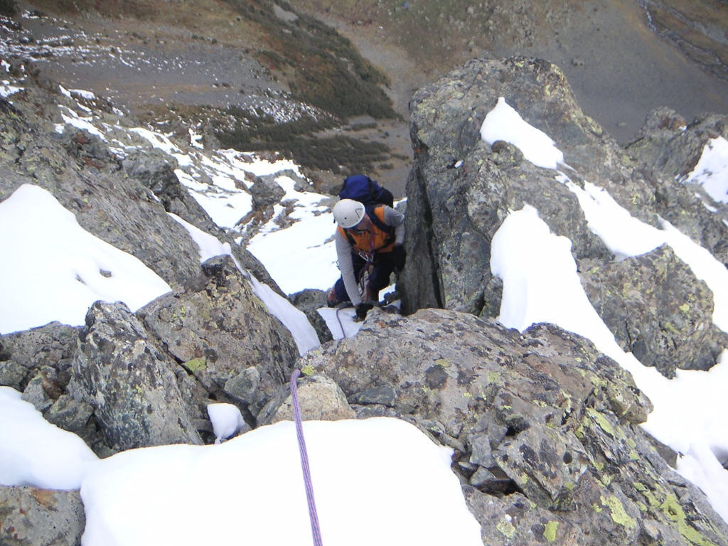 Quelque part sur la grande arête Nord des Lances de Domène