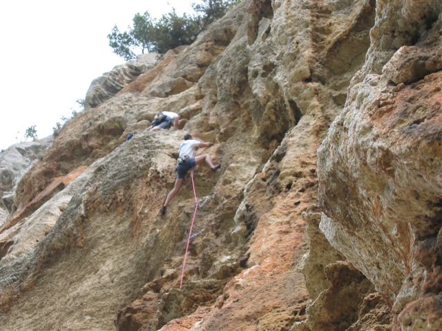 Stéphane dans Grimonett à Bric Pianarella (5c)