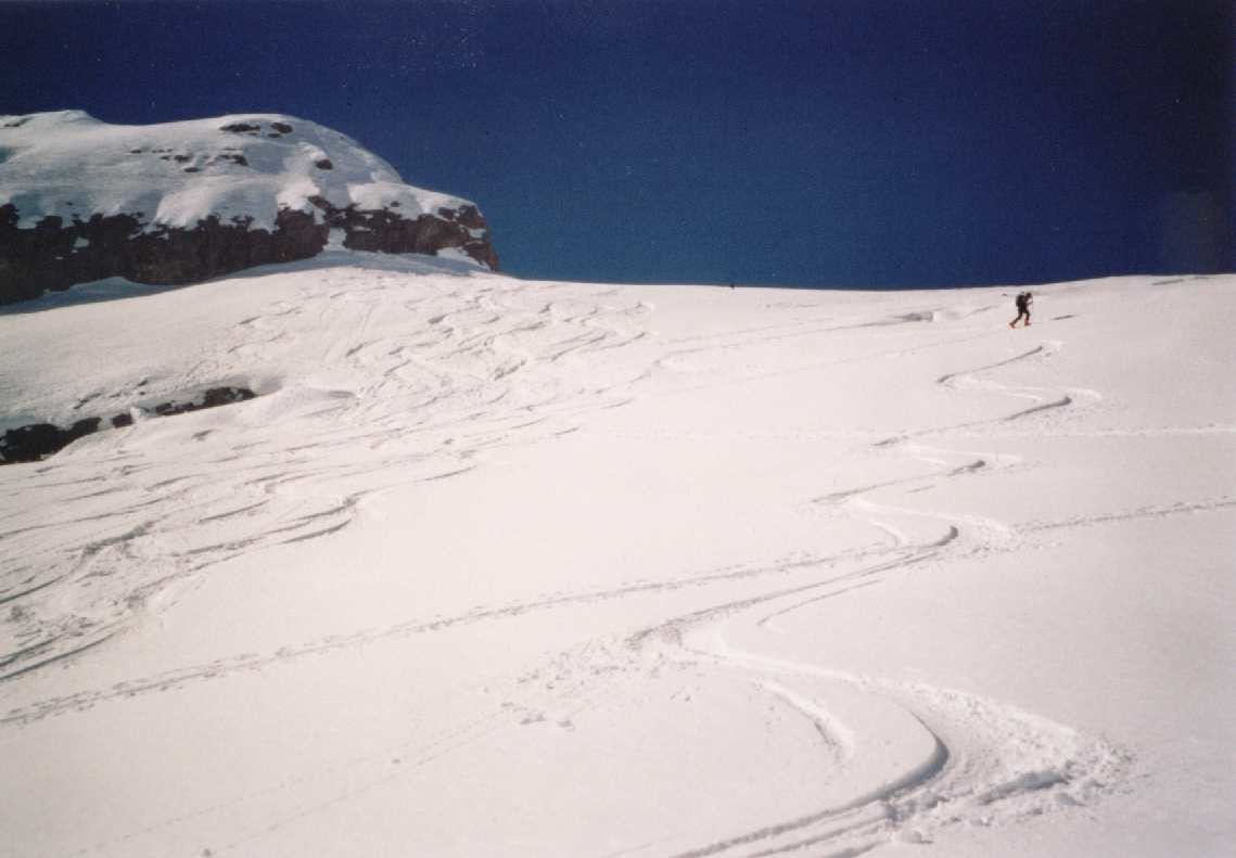 Le tout debut de la descente de l'aiguille de VARAN