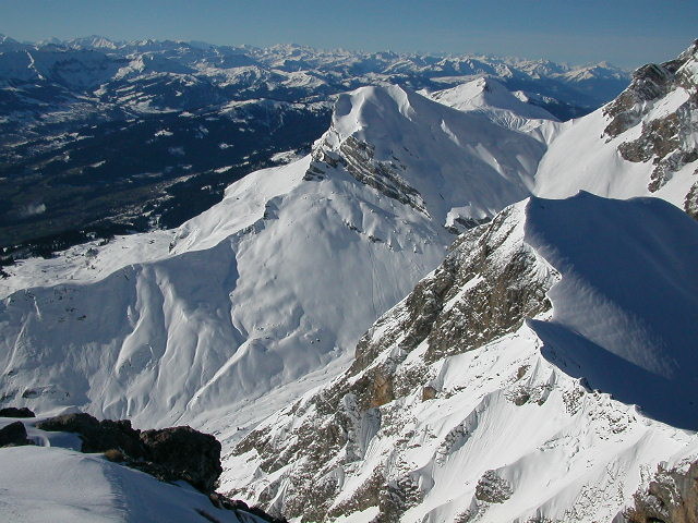 Face Nord des 4 tetes depuis le sommet de la Pointe d'Areu