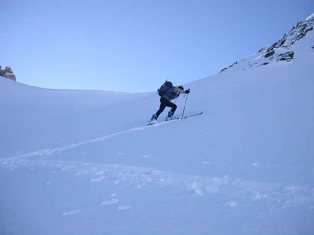 Laurent ,bientot au Col des Chasseurs.