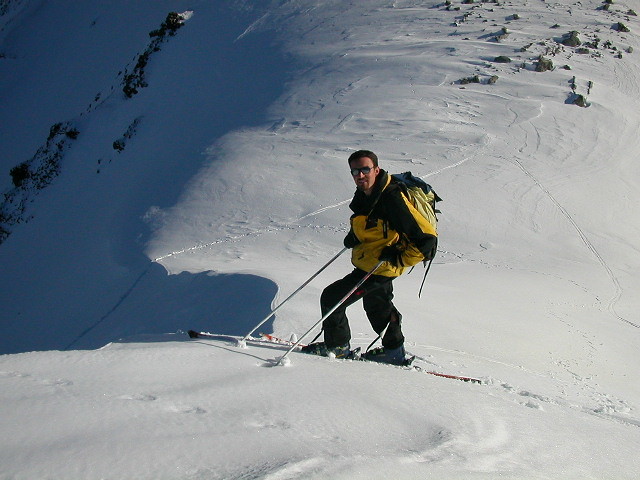Sylvain pret pour la descente