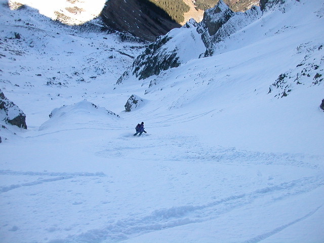 Laurent dans la Combe Nord du Col des Chasseurs