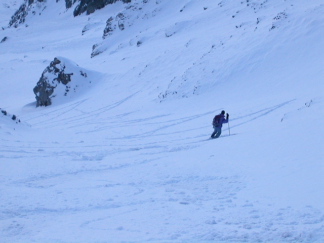 Laurent dans la Combe Nord du Col des Chasseurs