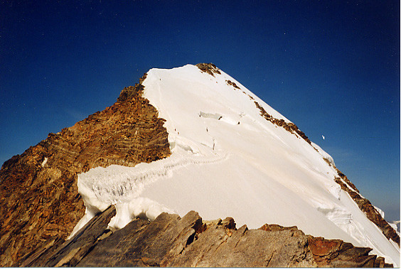 Lyskamm E, descente sur le Lisjoch