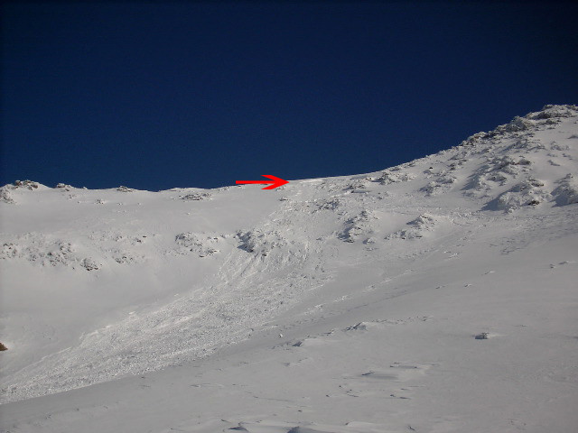 Avalanche à la Pointe de Barasson 2