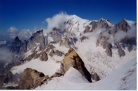 Vue sur le Mont Blanc depuis l'Arête de Rochefort