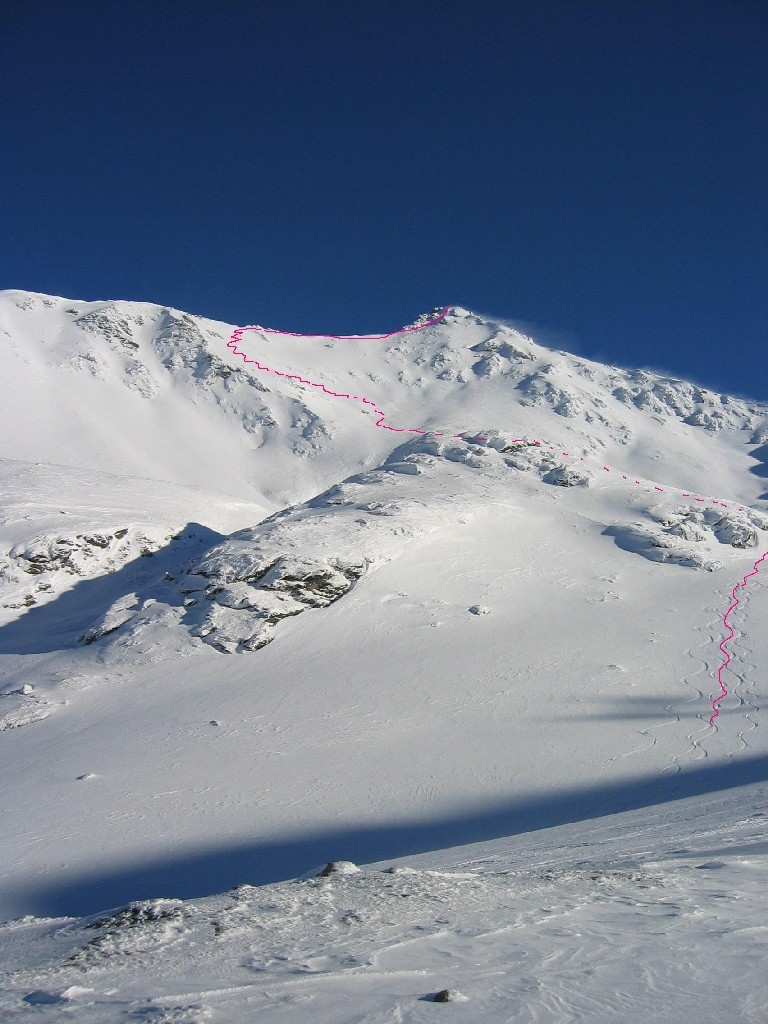 Pointe des Barasson du col W des Barasson