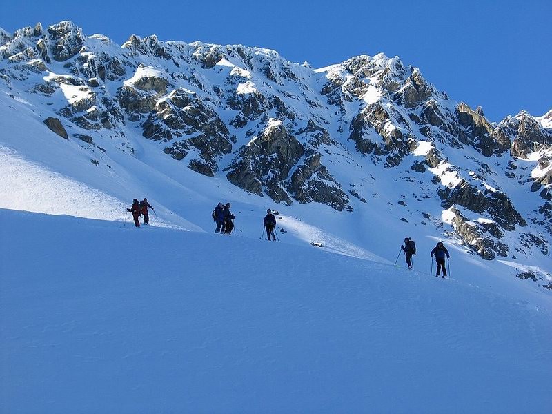 In discesa dal Col Champillon