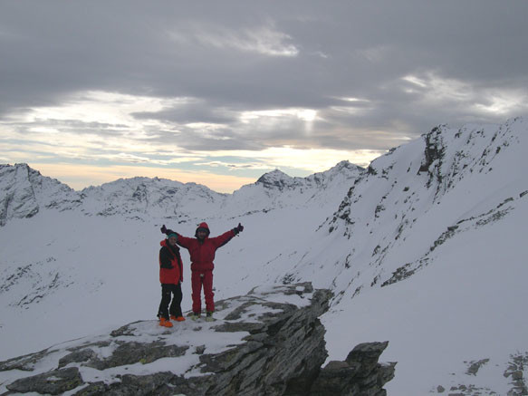 Io e Beppe in punta al Marscholhorn