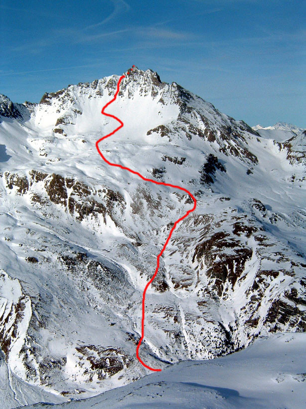 Itinerario di salita al Piz Arblatsch