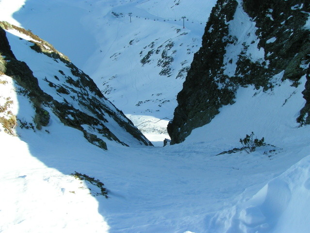 Sommet du couloir qui surplombe les lacs Robert