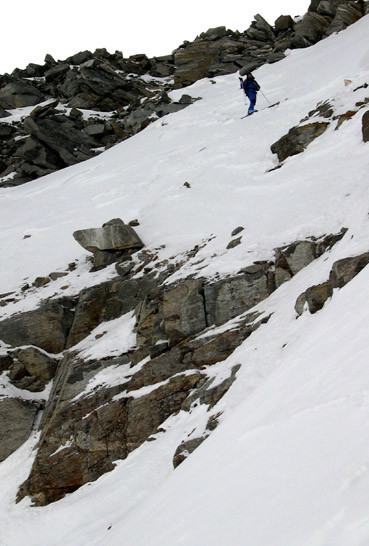 <l'entrata nel pendio sotto al Q.Sella