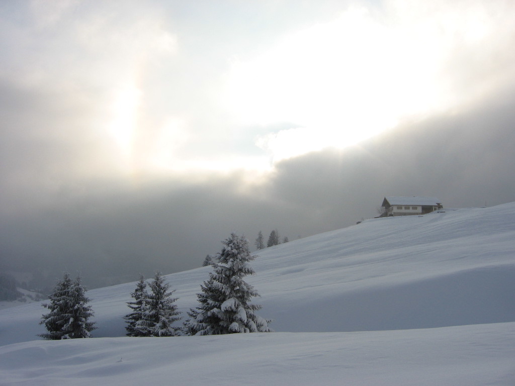 Jour blanc au dessus de Grand Bornand