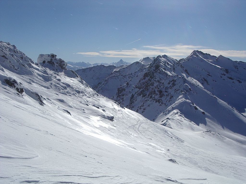 Pente sommitale de la Roche du Chardonnet