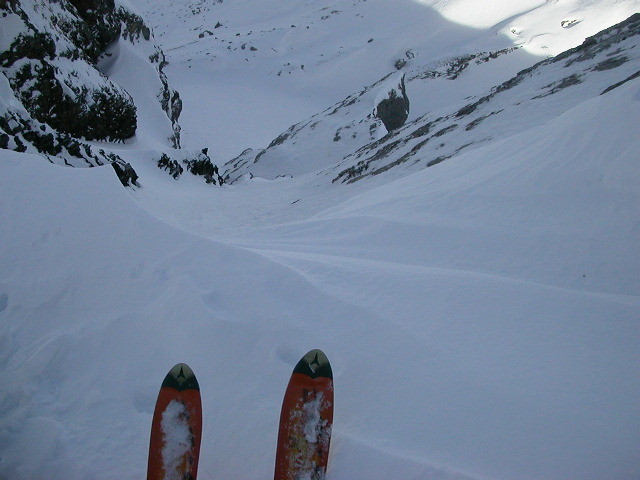 Depart vertigineux du Couloir Combaz