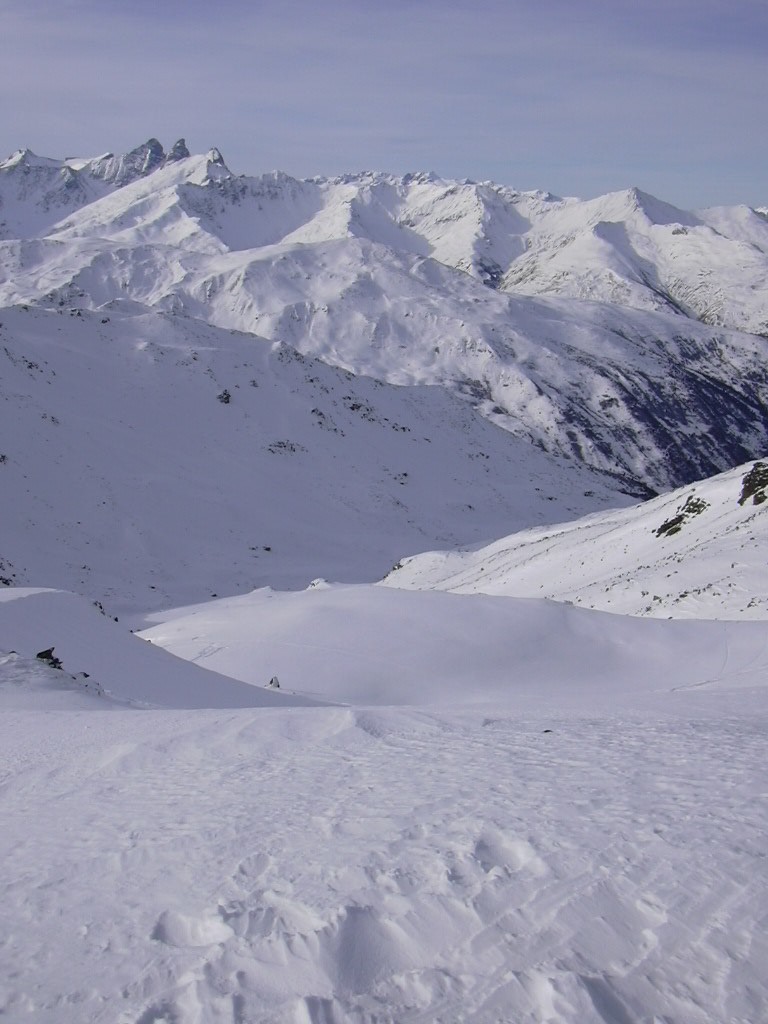 Dans la descente du Col