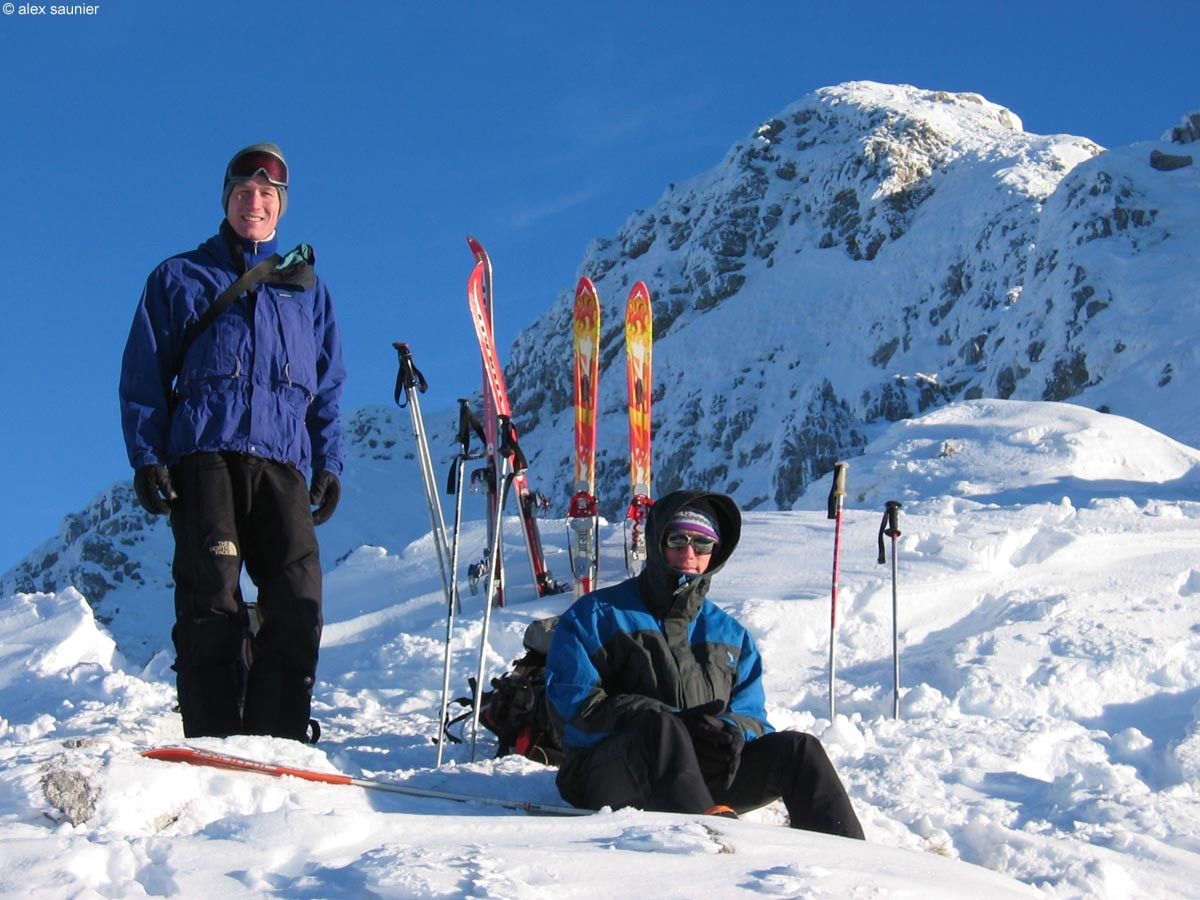 Dépôt des skis à Teysachaux