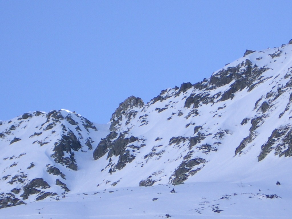 Pas du pin et arête Sud depuis le habert d'Aiguebelle