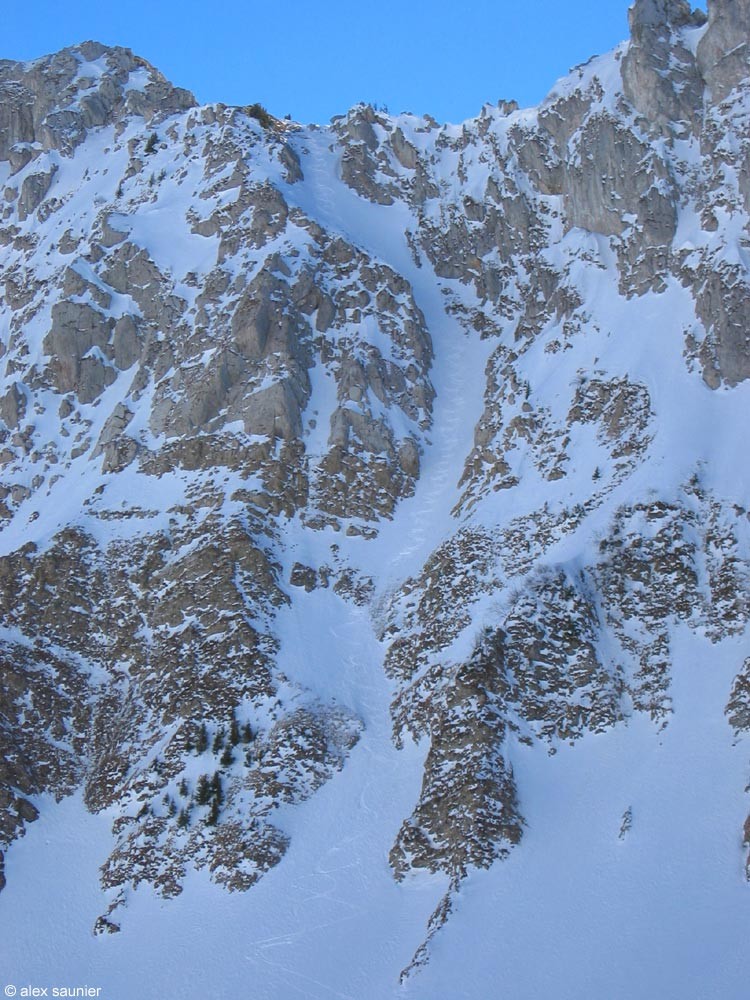 Pointe d'Arvouin : Couloir du Serpent