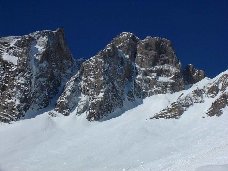 Face Est du Trou de la mouche depuis le "Tré le Crot 1830m"