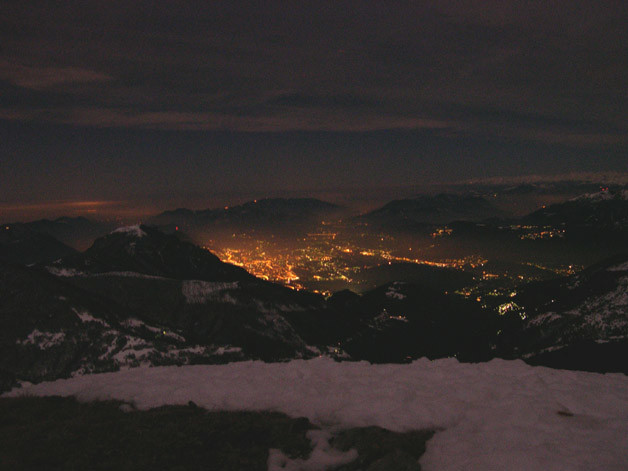 Le luci di Lugano dal Gazzirola