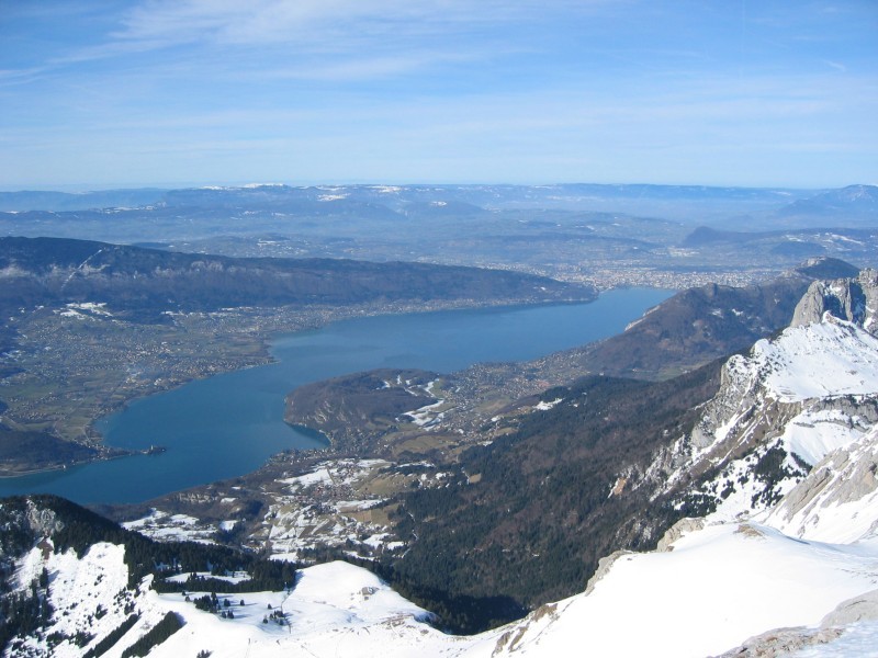 Vue du lac d'Annecy, du sommet de la Tournette (2351)