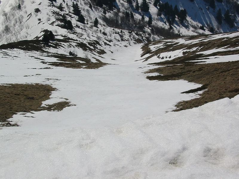 vue du sommet du couloir