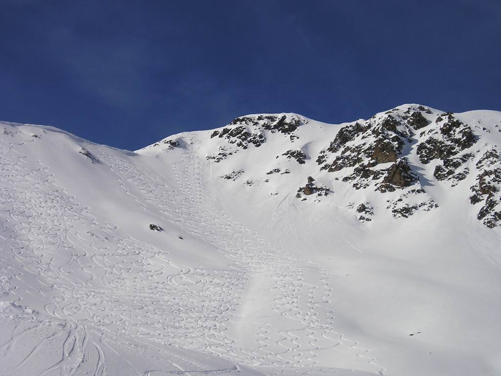 serpentine nel canalone del Piz Griatschouls
