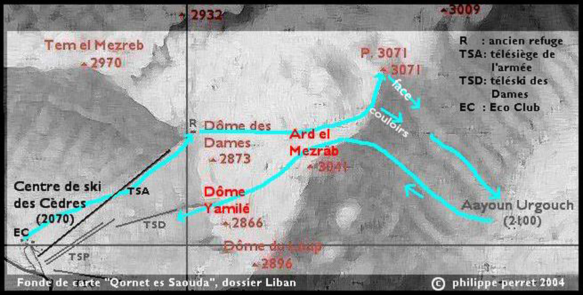 Carte itineraire Pointe 3071
