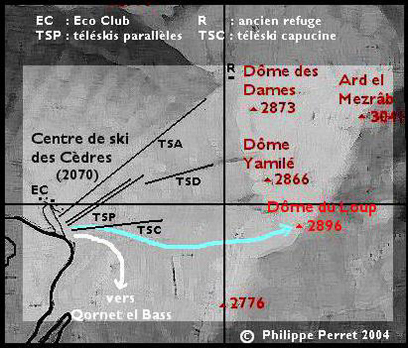 Carte itineraire Dome du Loup