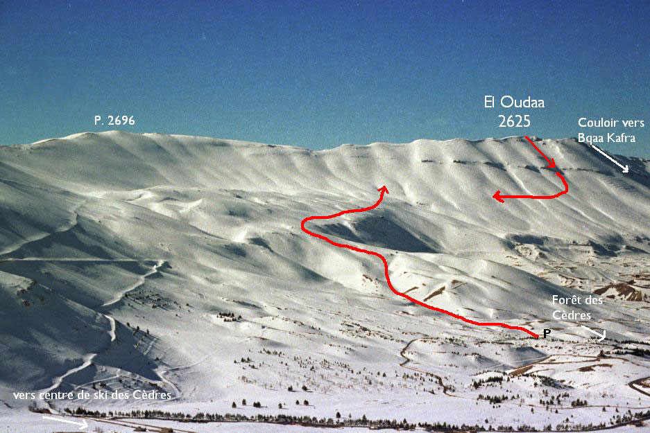 Itineraire El Oudaa, combe Nord