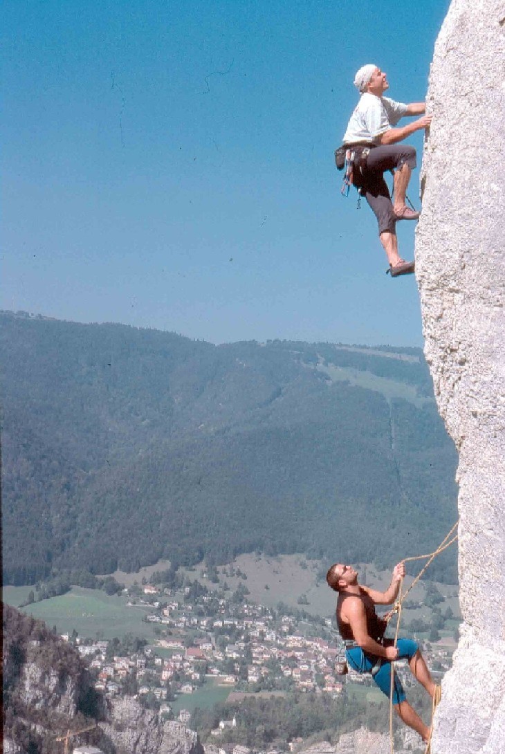 B.Girardin dans "Pile ou Face" à Plagne, Suisse.
