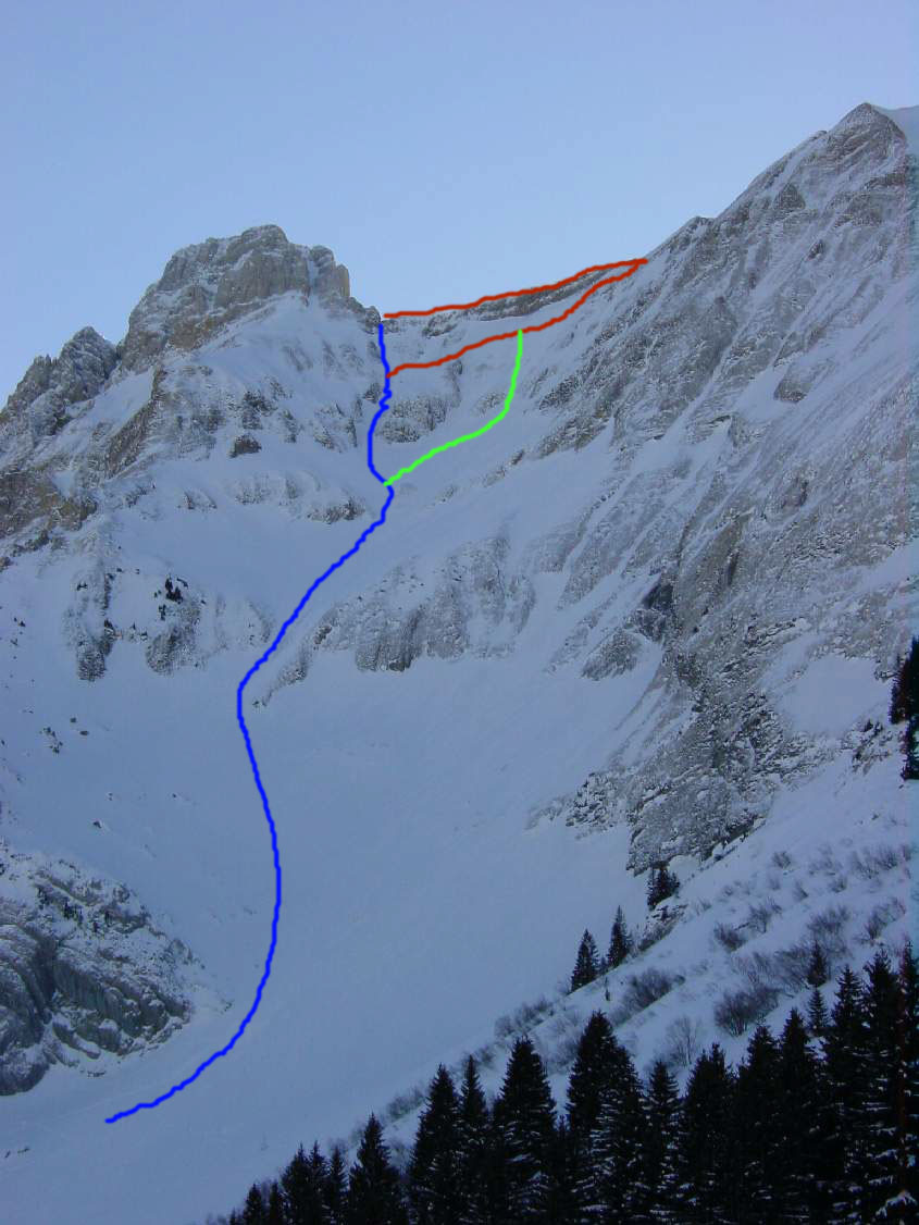 Versant NW du col du Midi