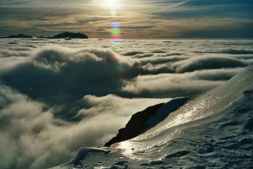 mer de nuage en fin d'après midi