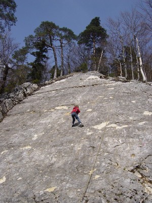 Stan Girardin en rappel à Sonceboz. Stan Girardin en rappel à Sonceboz.