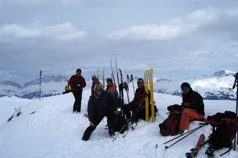 Il gruppo in vetta al Glattwang