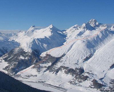 Piz Belvair, la salita da Madulain