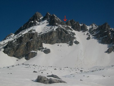 Face et couloir SW de Rochebrune Face et couloir SW de Rochebrune