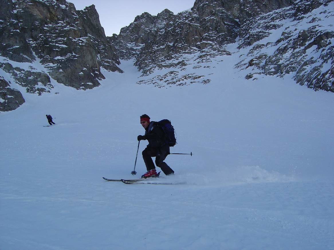 Milieu de la première descente de l'Hockenhorn