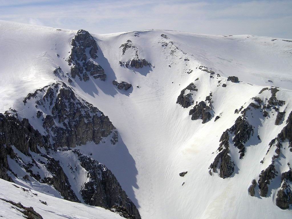 Il canalone N del M.Focalone visto dalla C.delle Murelle