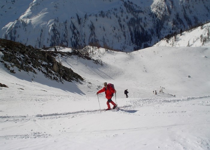 Salita al colletto prima del Gerenpass