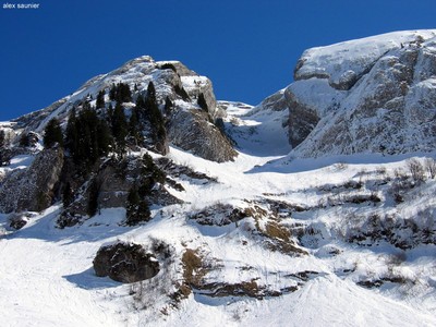 Tête de Bostan : Couloir Central de Gauche