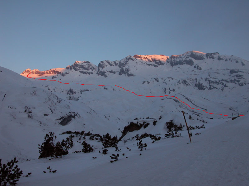 Percorso per lo Zapporthorn