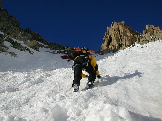 Arrivée au col du Tacul
