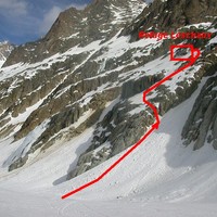 Accès hivernal au refuge de Leschaux