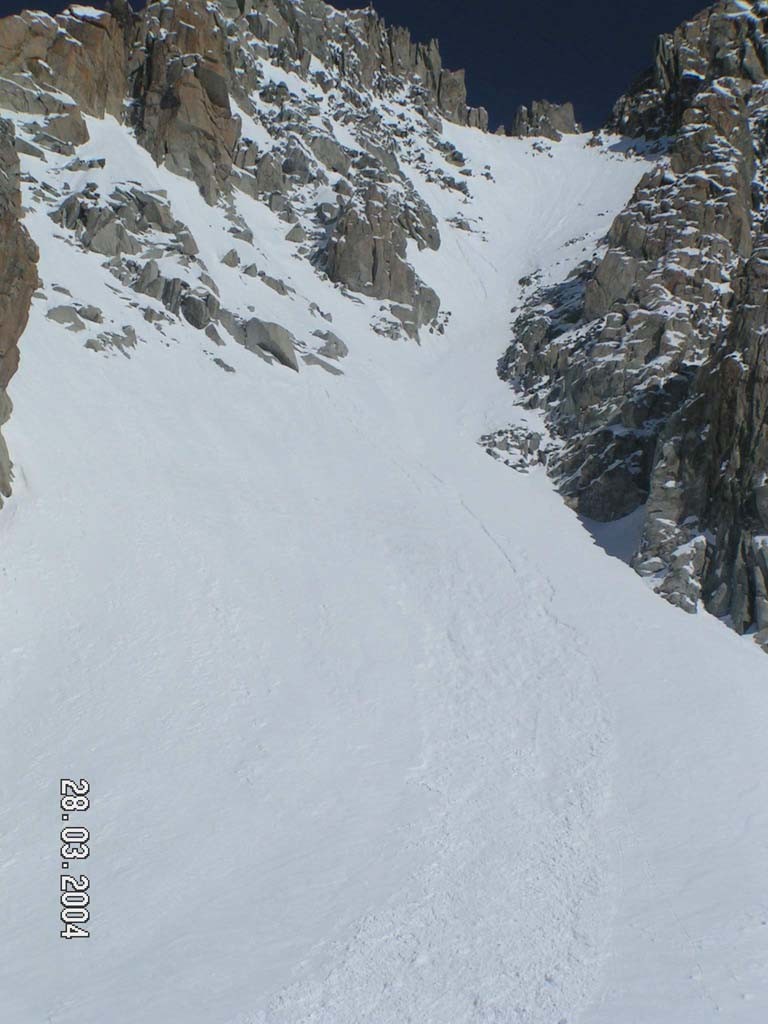 aiguille du tour : vue du bas